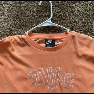 Nike Women's Retro Cropped Embroidered Terry Cloth Crewneck Sweatshirt